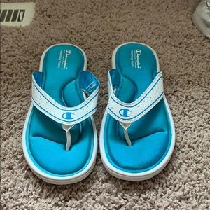 Blue athletic sandals